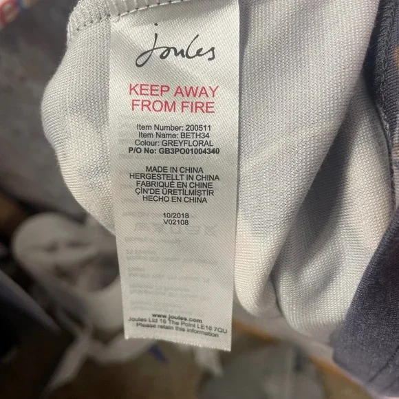 Joules Beth Floral Fit & Flare Dress Blue‎ Floral Pleated Long Sleeve Size US 6 - Picture 11 of 11